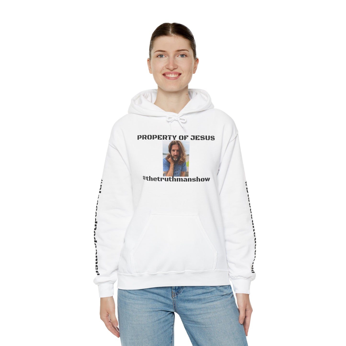 Property of Jesus #TheTruthManShow Unisex Heavy Blend™ Hooded Sweatshirt