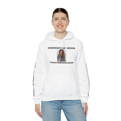 Property of Jesus #TheTruthManShow Unisex Heavy Blend™ Hooded Sweatshirt