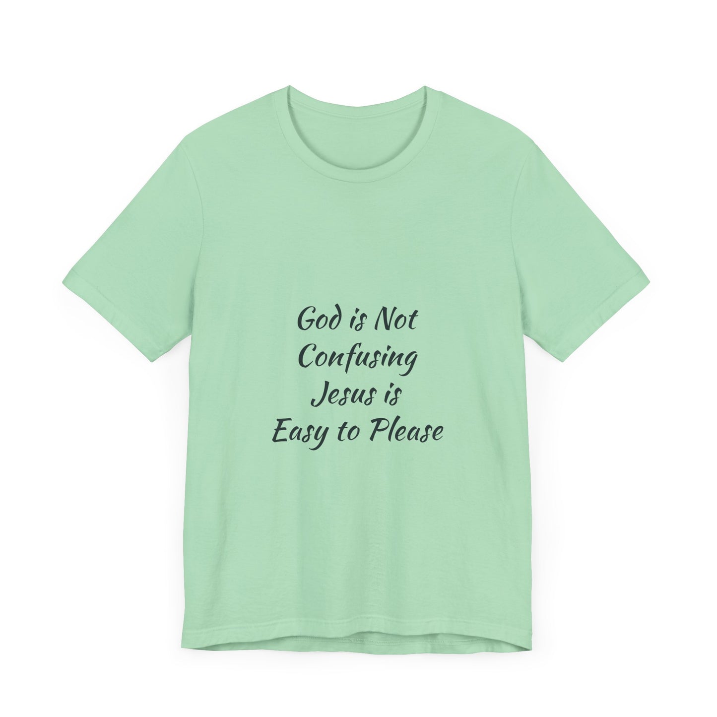 The Truth Man Show Unisex Jersey Tee - "God is Not Confusing, Jesus is Easy to Please"