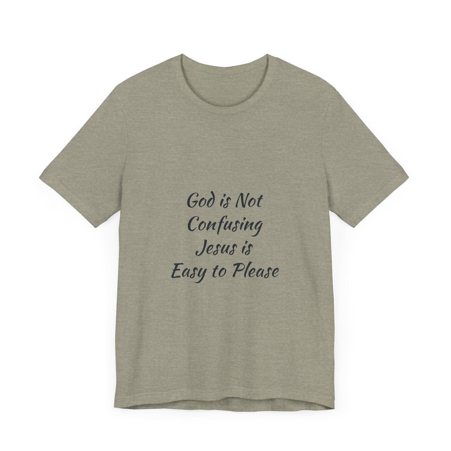 The Truth Man Show Unisex Jersey Tee - "God is Not Confusing, Jesus is Easy to Please"