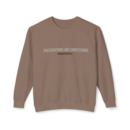 #AccusationsAreConfessions #NADDAProphet Unisex Lightweight Crew-neck Sweatshirt