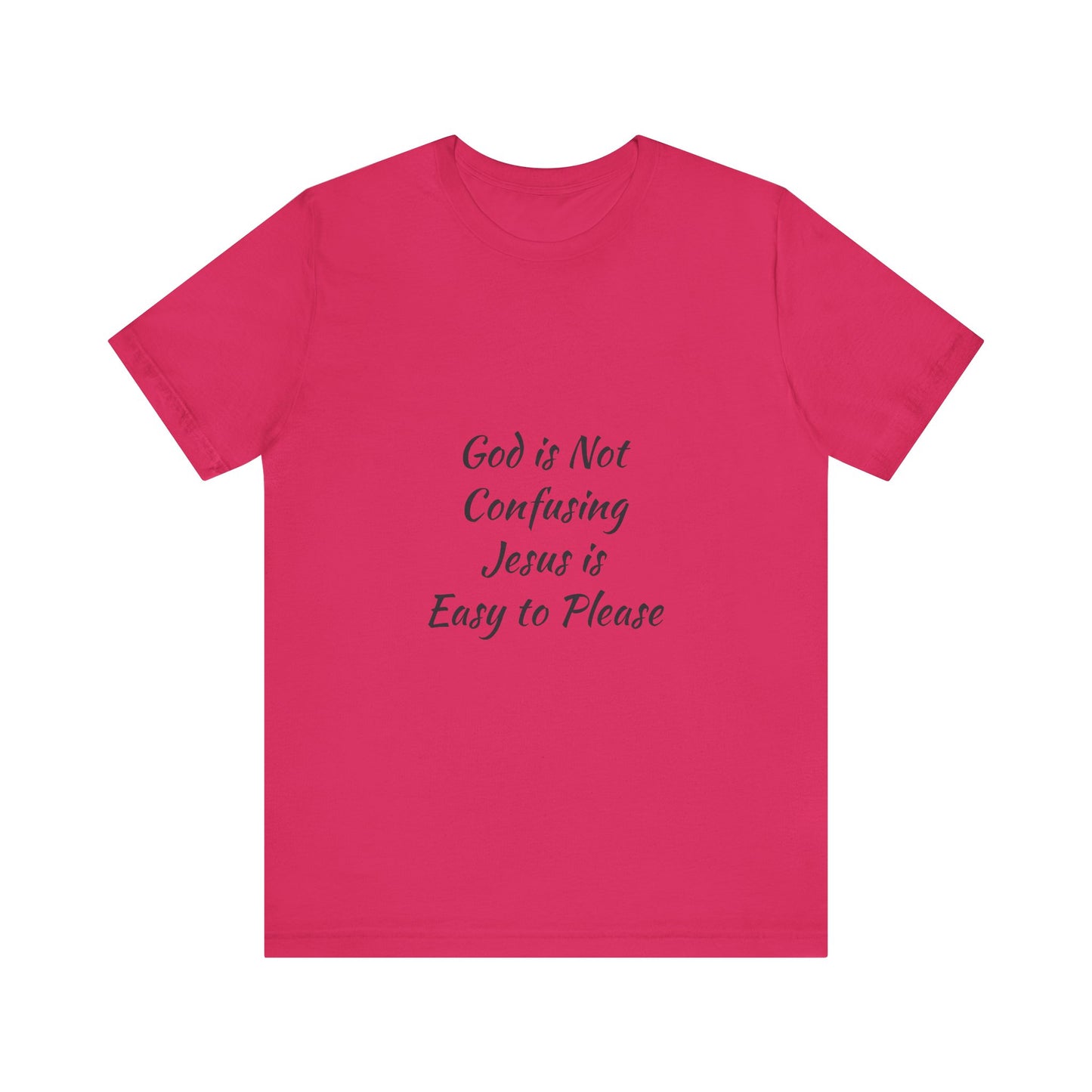 The Truth Man Show Unisex Jersey Tee - "God is Not Confusing, Jesus is Easy to Please"