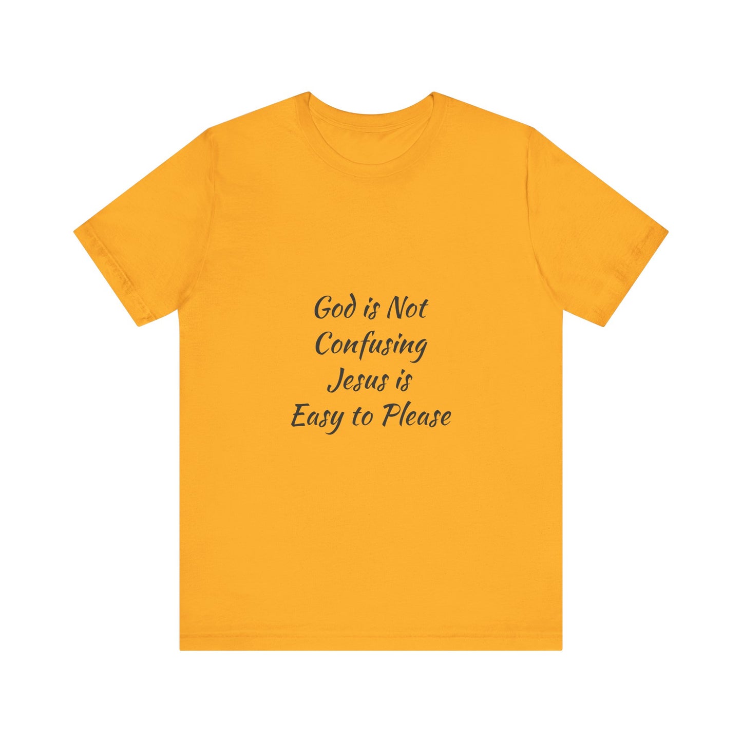 The Truth Man Show Unisex Jersey Tee - "God is Not Confusing, Jesus is Easy to Please"