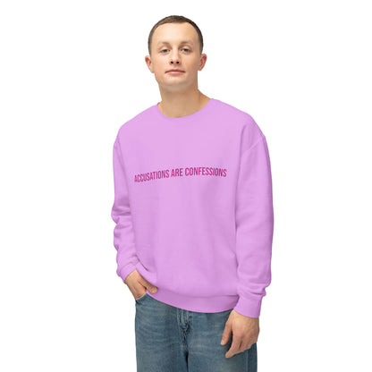 #AccusationsAreConfessions #NADDAProphet Unisex Lightweight Crew-neck Sweatshirt