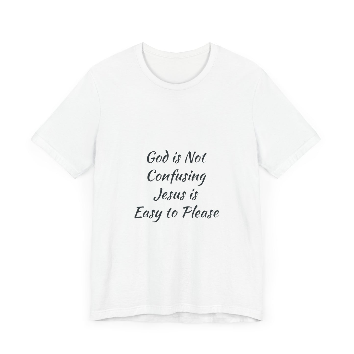The Truth Man Show Unisex Jersey Tee - "God is Not Confusing, Jesus is Easy to Please"