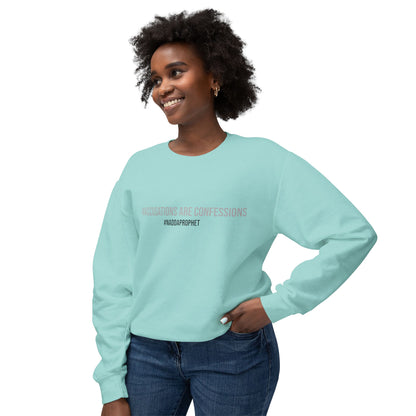 #AccusationsAreConfessions #NADDAProphet Unisex Lightweight Crew-neck Sweatshirt