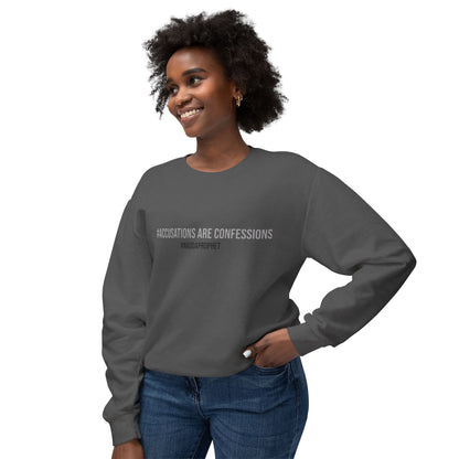 #AccusationsAreConfessions #NADDAProphet Unisex Lightweight Crew-neck Sweatshirt