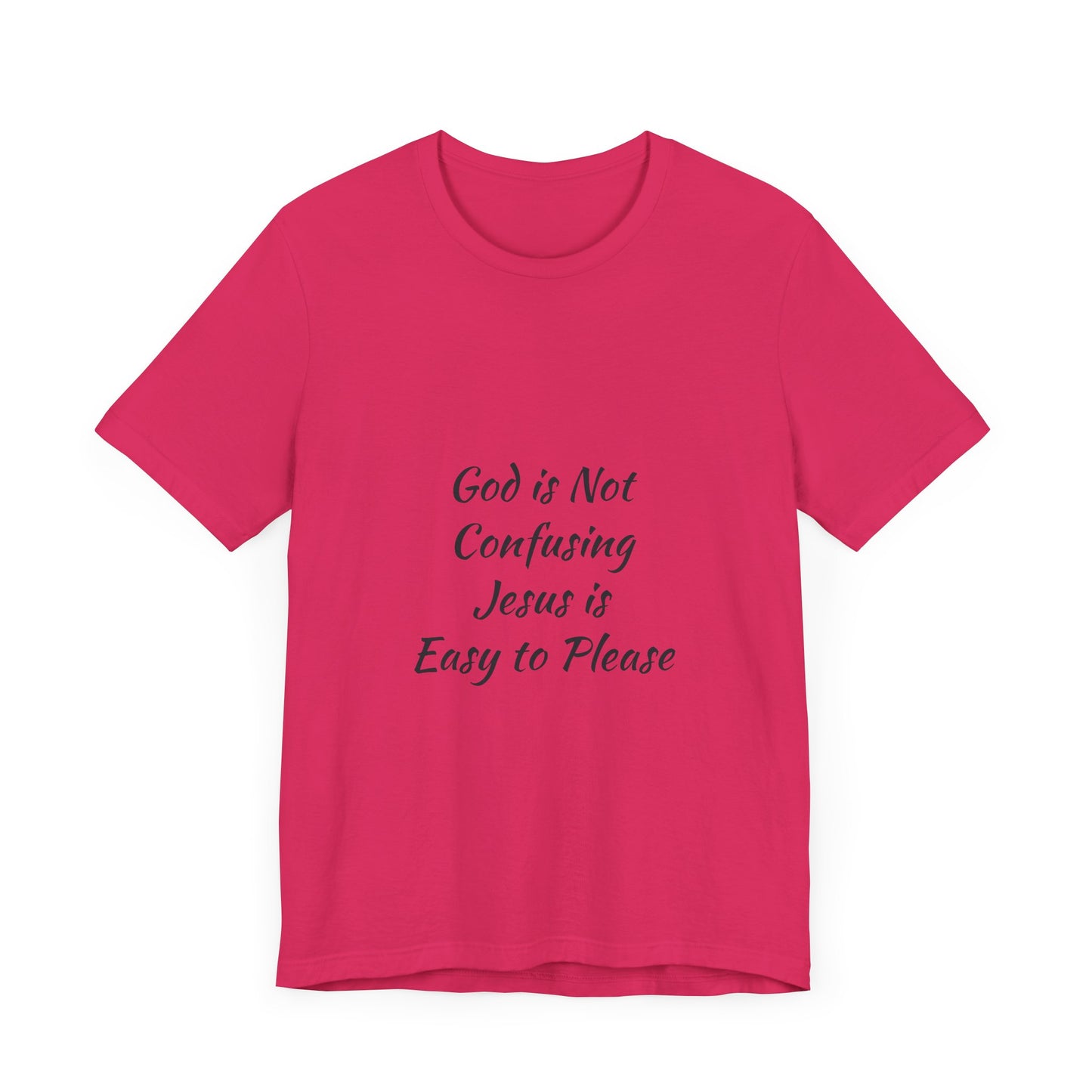 The Truth Man Show Unisex Jersey Tee - "God is Not Confusing, Jesus is Easy to Please"
