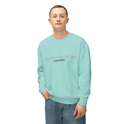 #AccusationsAreConfessions #NADDAProphet Unisex Lightweight Crew-neck Sweatshirt