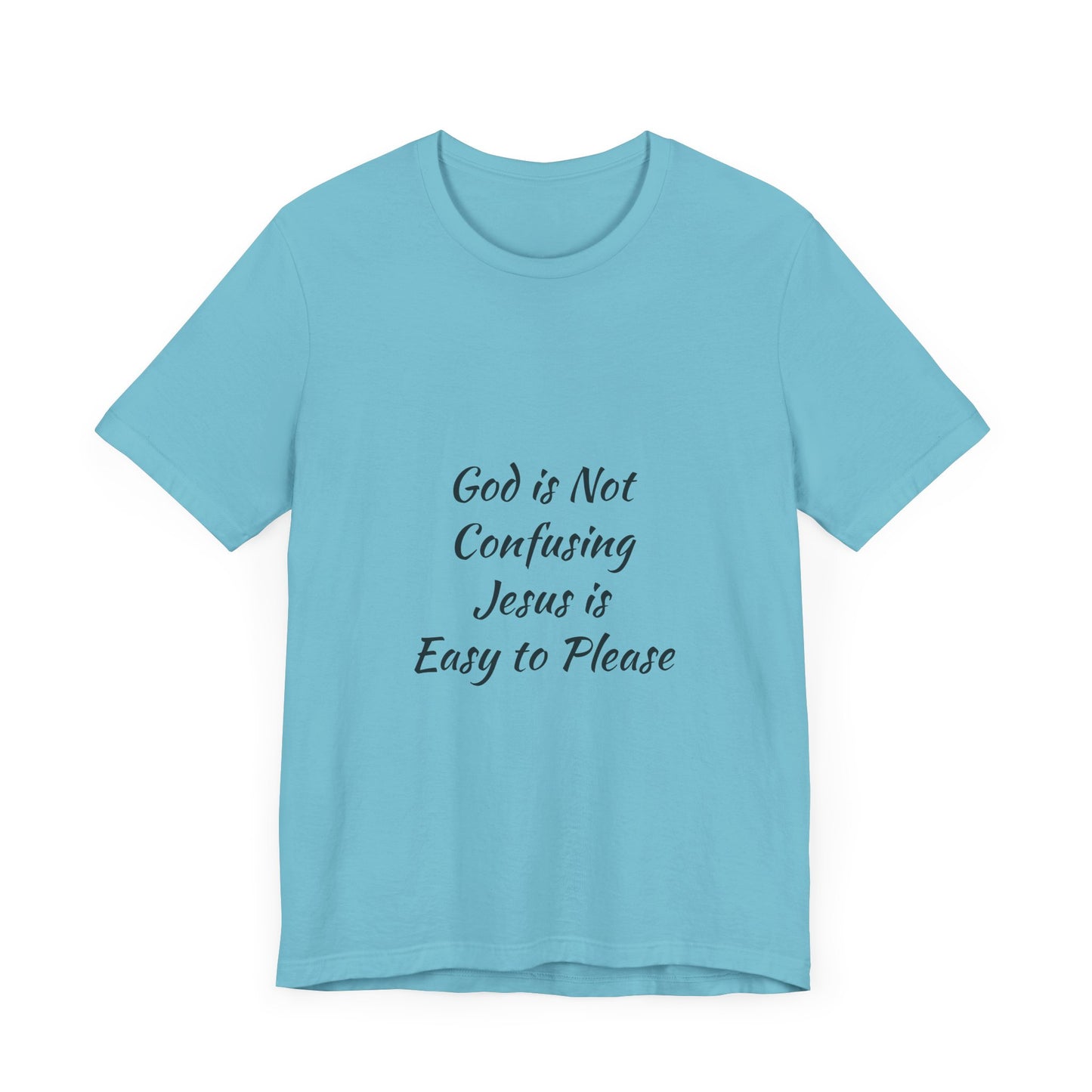The Truth Man Show Unisex Jersey Tee - "God is Not Confusing, Jesus is Easy to Please"