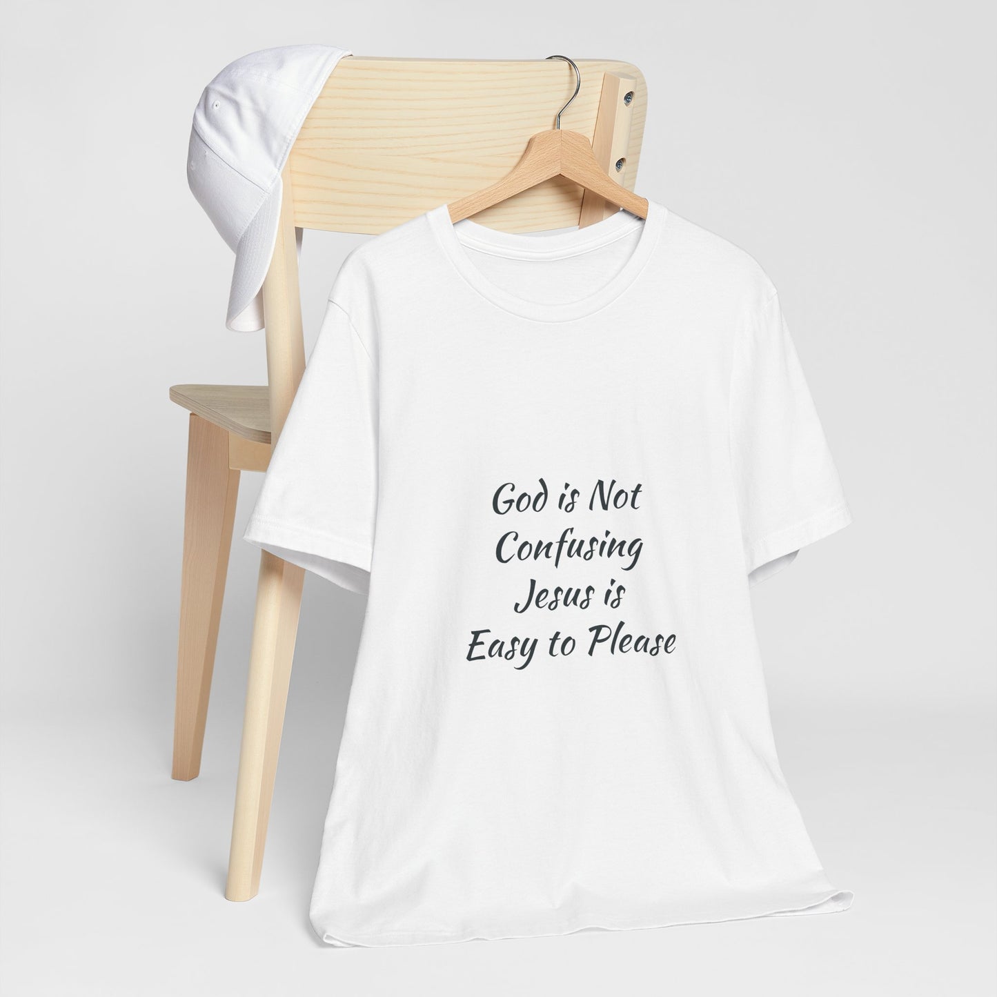 The Truth Man Show Unisex Jersey Tee - "God is Not Confusing, Jesus is Easy to Please"
