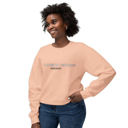 #AccusationsAreConfessions #NADDAProphet Unisex Lightweight Crew-neck Sweatshirt