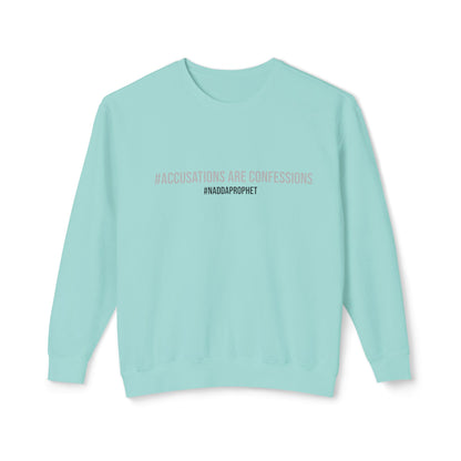 #AccusationsAreConfessions #NADDAProphet Unisex Lightweight Crew-neck Sweatshirt