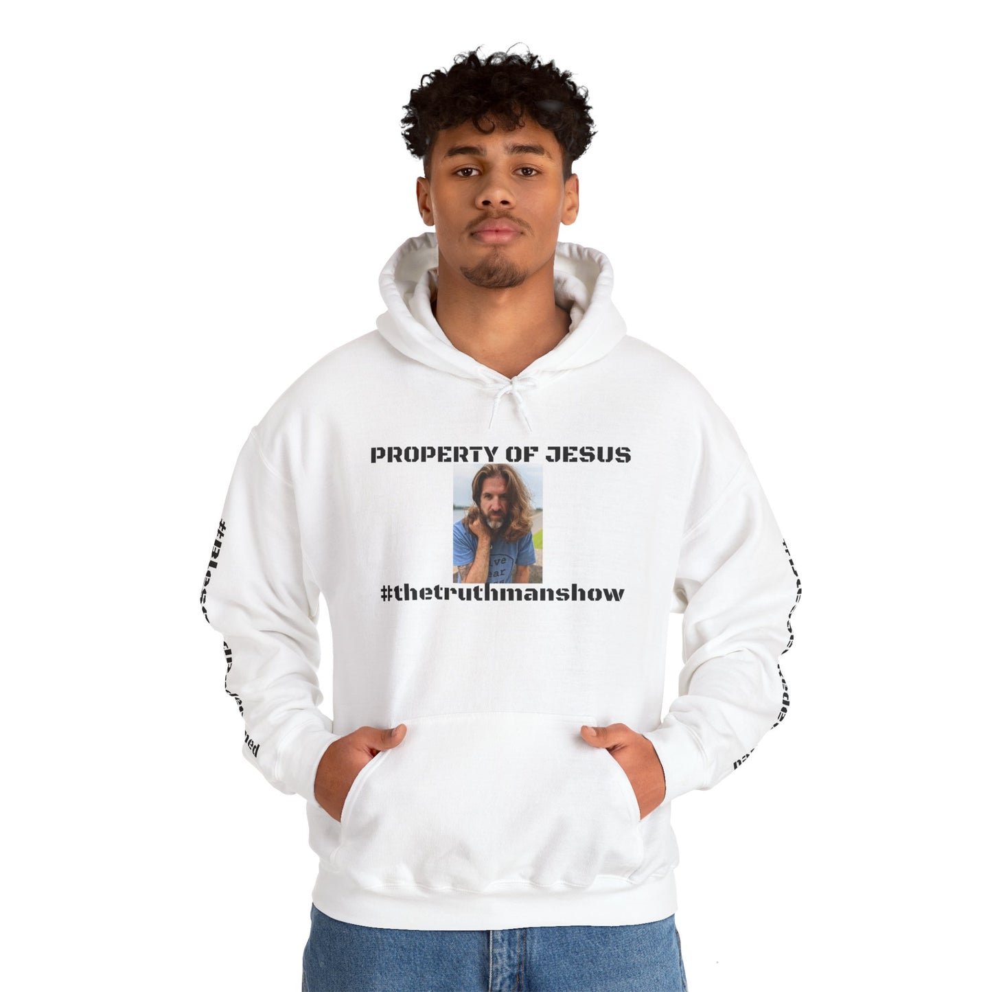 Property of Jesus #TheTruthManShow Unisex Heavy Blend™ Hooded Sweatshirt